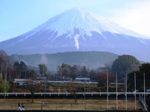 Dシリーズ試合前の富士山